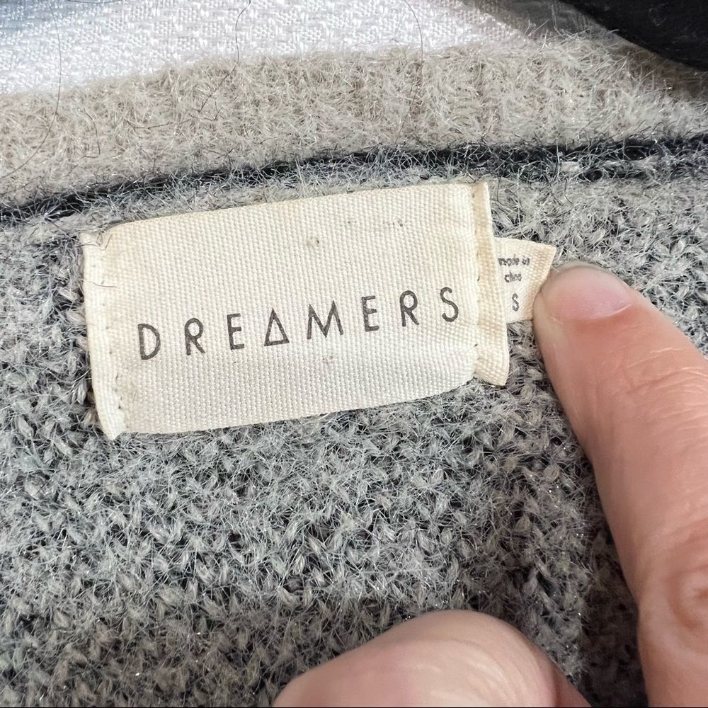 Dreamers Cream Burgundy Southwest Boho Shrug Sweater - Picture 7 of 7